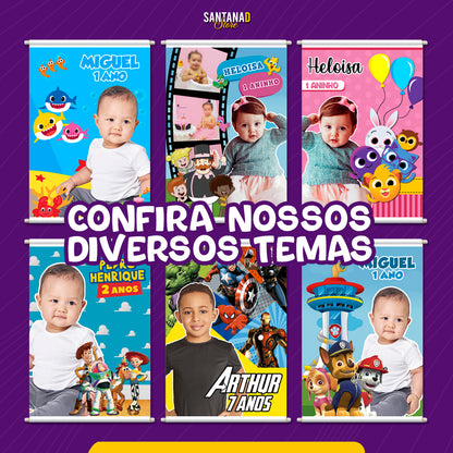 Banner Festa Infantil Personalizado -50x70cm