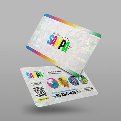 Cartão de Visita com Laminação Holográfica
