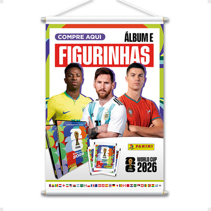 Banner Aqui Tem Álbum e Figurinhas Copa Do Mundo 2026 Banca 50x70