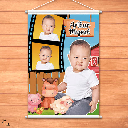 Banner Festa Infantil Personalizado -50x70cm