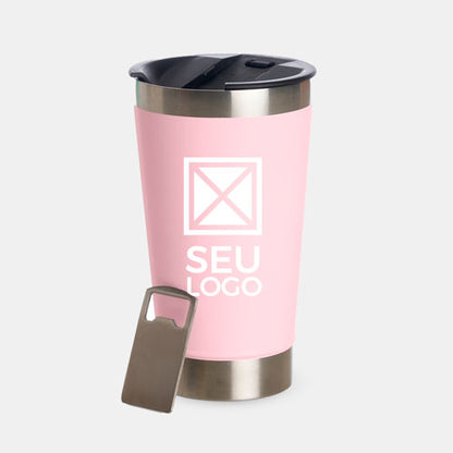 Copo Térmico com Tampa e Abridor