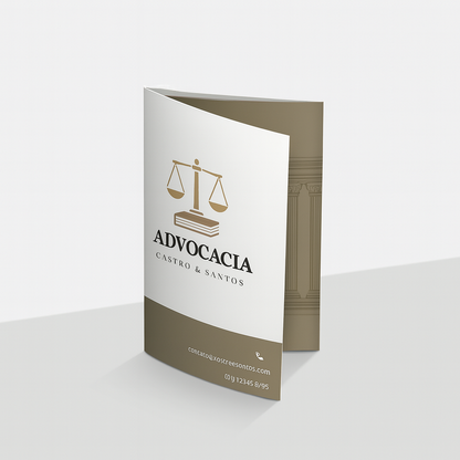 Folder 2 Dobras Couché Brilho 90g