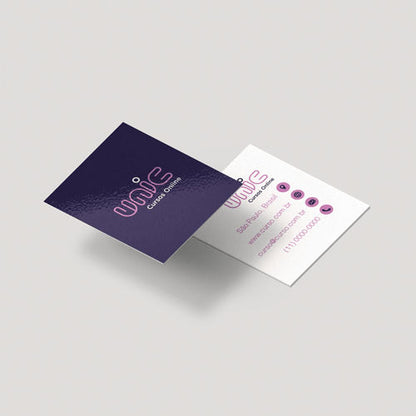 Mini Cartão de Visita com Verniz Total Frente