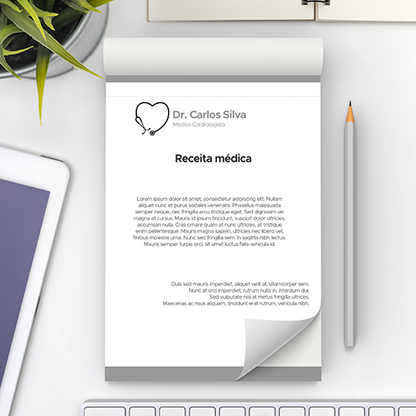 Receituário com 100 Folhas