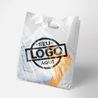 Sacola Plástica com Alça Vazada em Polietileno