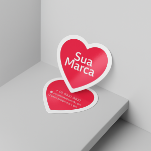 Cartão de Visita com Verniz Localizado Couché Fosco 300g 4,8x8,8cm 4x4 (Colorido Frente e Verso) Verniz Localizado Frente e Verso Corte Personalizado 